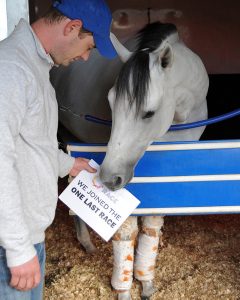 Kent Sweezey helps Juba join One Last Race.