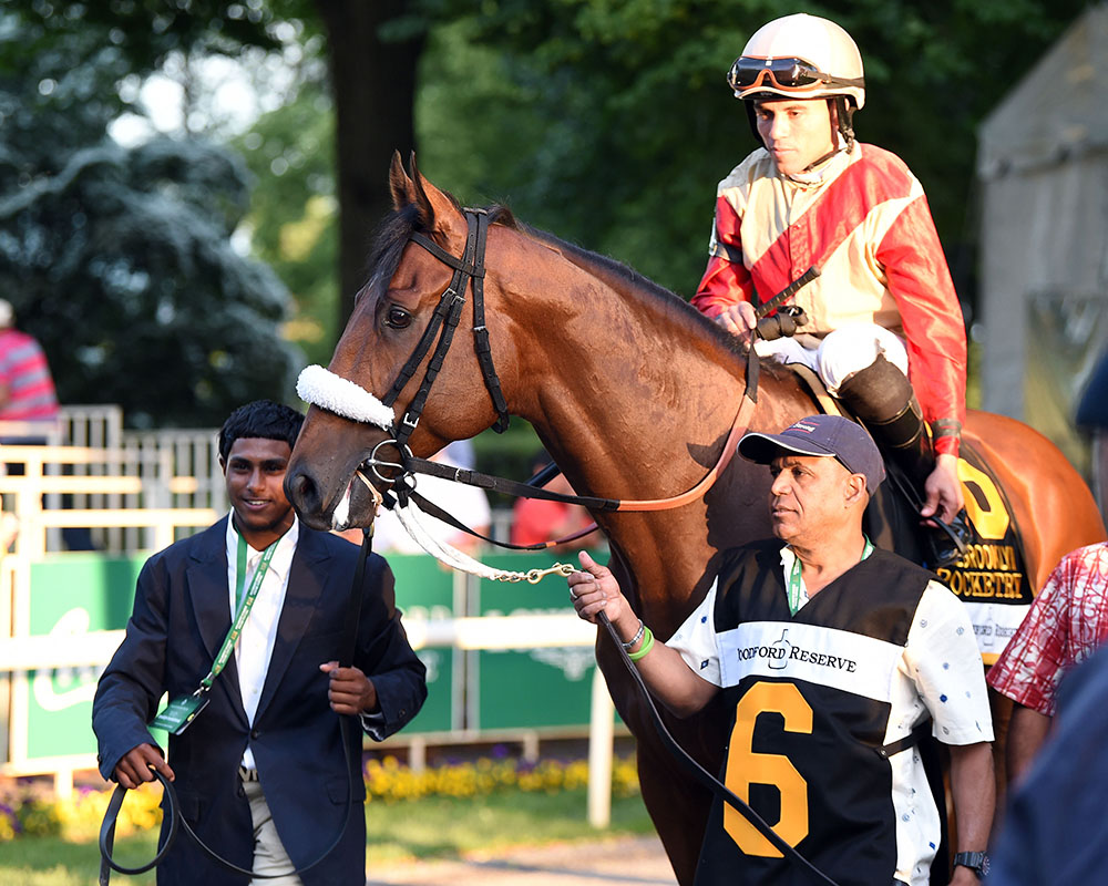 Rocketry finishes second in the prestigious G2 Woodford Reserve Brooklyn at Belmont Park for Centennial Farms thoroughbred racing partnership.