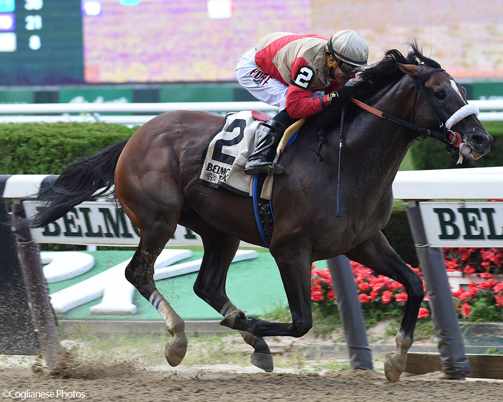 Preservationist wins the prestigious G2 Suburban at Belmont Park for Centennial Farms thoroughbred racing partnership.