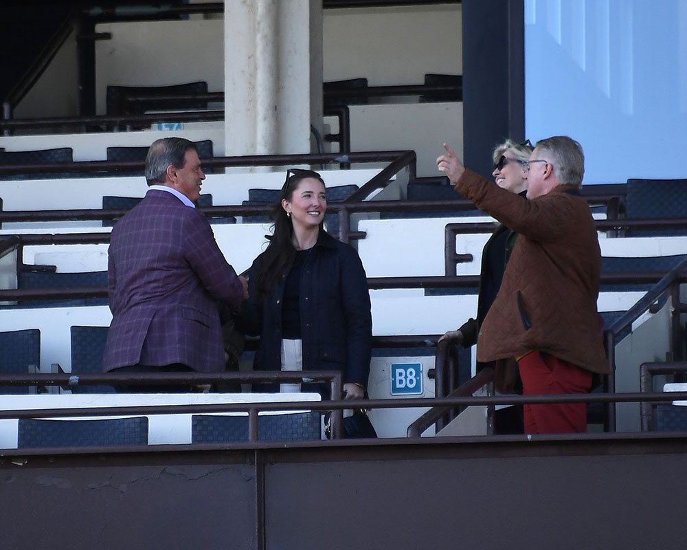 Owners of Illuminare (City of Light - I Still Miss You), part of Centennial Farms' 2022 Hamilton LLC Thoroughbred racing partnership, after winning an allowance at Belmont at The Big A with Irad Ortiz, Jr. aboard.