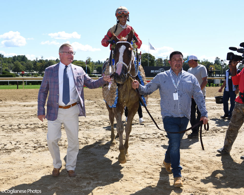 Antiquarian (Preservationist - Lifetime Memory, by Istan), the 2022 Preservationist LLC Thoroughbred racing partnership through Centennial Farms, winner of the G1 Jockey Club Gold Cup at Saratoga, a Win And You're In Race for the Breeders' Cup Classic.