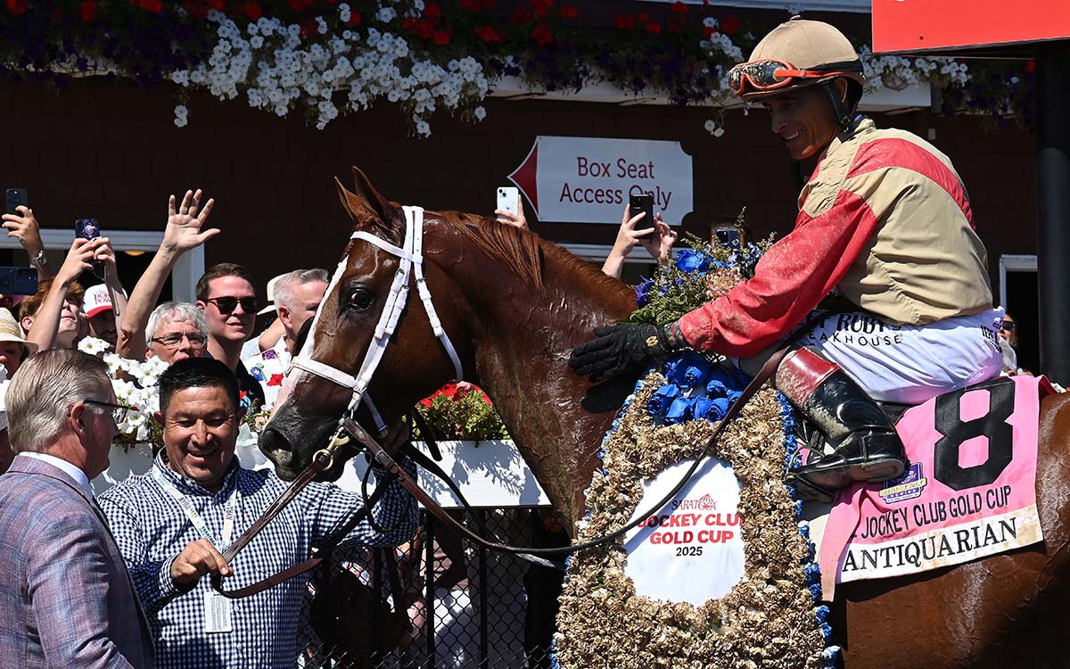 Antiquarian (Preservationist - Lifetime Memory, by Istan), the 2022 Preservationist LLC Thoroughbred racing partnership through Centennial Farms, winner of the G1 Jockey Club Gold Cup at Saratoga, a Win And You're In Race for the Breeders' Cup Classic.