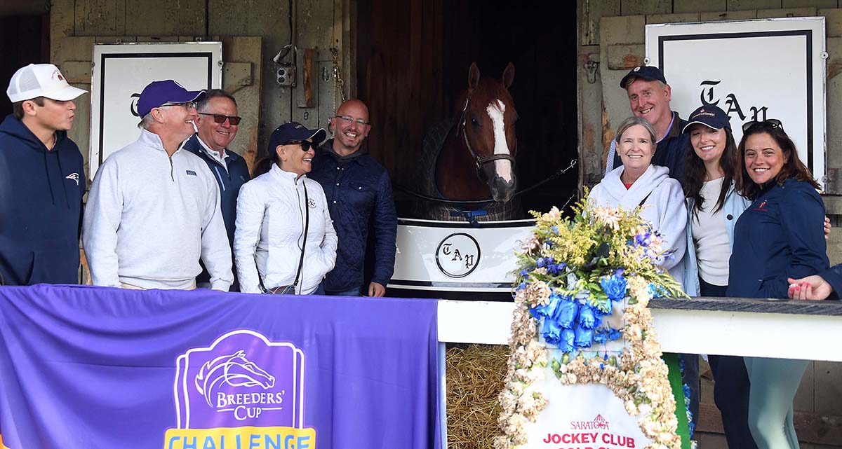 Antiquarian (Preservationist - Lifetime Memory, by Istan), the 2022 Preservationist LLC Thoroughbred racing partnership through Centennial Farms, winner of the G1 Jockey Club Gold Cup at Saratoga, a Win And You're In Race for the Breeders' Cup Classic.